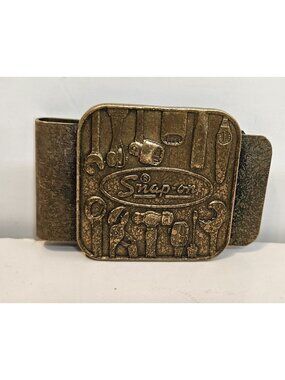 Vintage Snap-On Tools Brass Money Clip Tool Design Logo